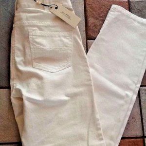 STUDIO M Avril Ivory Denim Mid-Rise Stretch Straight Leg Jeans